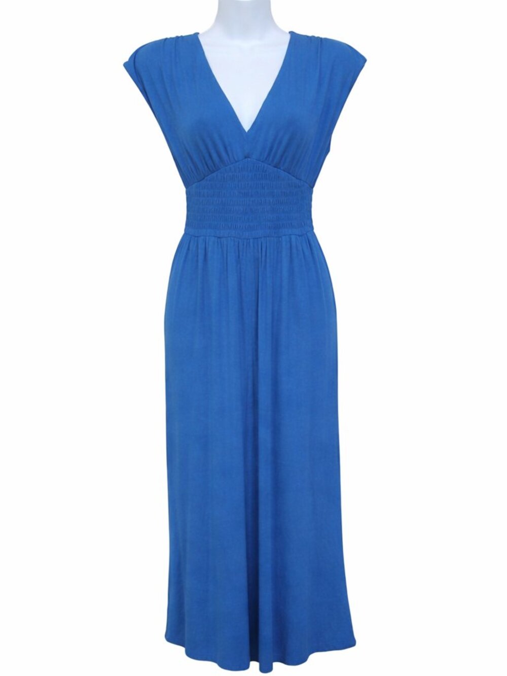 Old Navy Blue Sleeveless V-Neck Smocked Waist Jumpsuit | XS - Picture 2 of 15